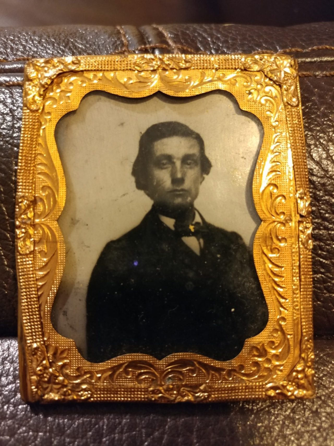 Antique Tintype in Gold Foil Frame